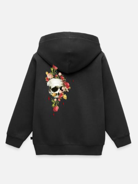 Totenkopf - Kinder Premium Organic Hoodie - Schwarz