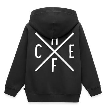 Chef - Kinder Premium Organic Hoodie - Schwarz - Hinten - AI Model Kid Male (0cm)