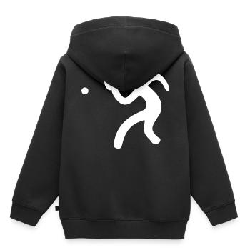 Joueur de ping-pong joueur de ping-pong - Sweat Premium à capuche enfant bio - noir - Dos - AI Model Kid Male (0cm)