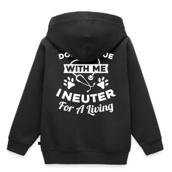 Ne discutez pas avec moi, je neutre pour vivre - Sweat Premium à capuche enfant bio - noir - Dos - AI Model Kid Male (0cm)