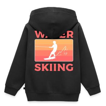 Water ski - Kids Premium Organic Hoodie - black - Back - AI Model Kid Male (0cm)