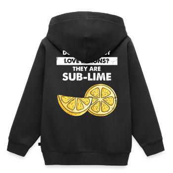 Limonade Limonade Limonade Limonade Stand Design - Sweat Premium à capuche enfant bio - noir - Dos - AI Model Kid Male (0cm)