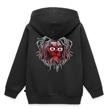 Japan - Kinder Premium Organic Hoodie - Schwarz - Hinten - AI Model Kid Male (0cm)