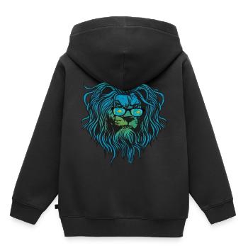 Kazakhstan - Sweat Premium à capuche enfant bio - noir - Dos - AI Model Kid Male (0cm)
