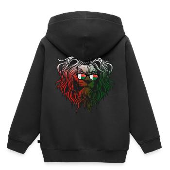 Macédoine - Sweat Premium à capuche enfant bio - noir - Dos - AI Model Kid Male (0cm)