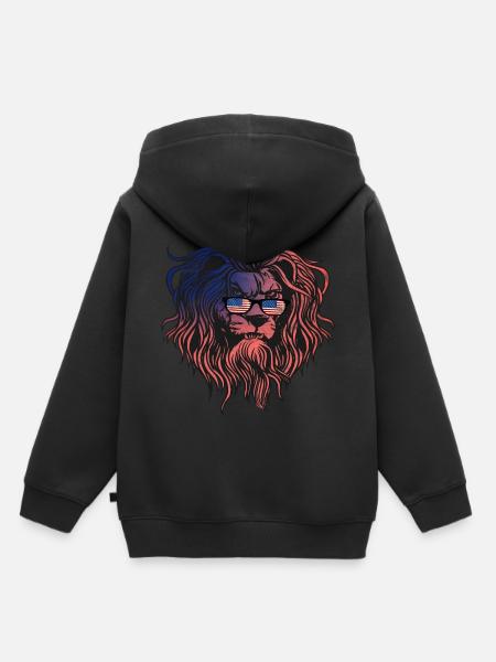 USA - Kinder Premium Organic Hoodie - Schwarz