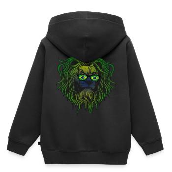 Brasilien - Kinder Premium Organic Hoodie - Schwarz - Hinten - AI Model Kid Male (0cm)