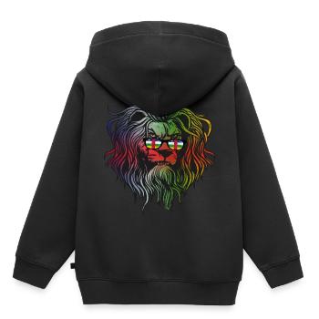 République Centrafricaine - Sweat Premium à capuche enfant bio - noir - Dos - AI Model Kid Male (0cm)