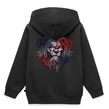 Dominikanische Republik - Kinder Premium Organic Hoodie - Schwarz - Hinten - AI Model Kid Male (0cm)