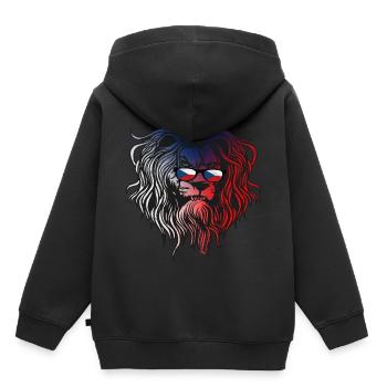 République tchèque - Sweat Premium à capuche enfant bio - noir - Dos - AI Model Kid Male (0cm)