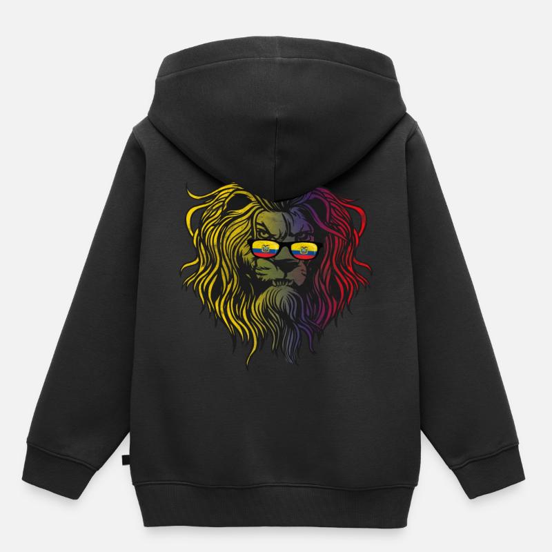 Équateur - Sweat Premium à capuche enfant bio - noir