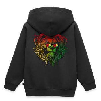 Guinée-Bissau - Sweat Premium à capuche enfant bio - noir - Dos - AI Model Kid Male (0cm)