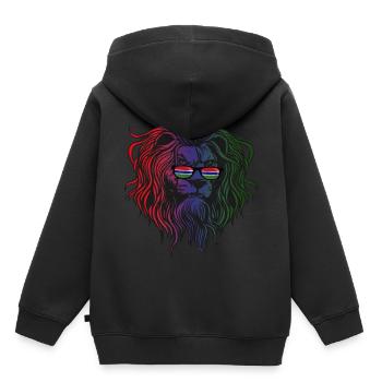 Gambie - Sweat Premium à capuche enfant bio - noir - Dos - AI Model Kid Male (0cm)