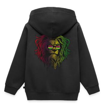 Mauritius - Kids Premium Organic Hoodie - black - Back - AI Model Kid Male (0cm)