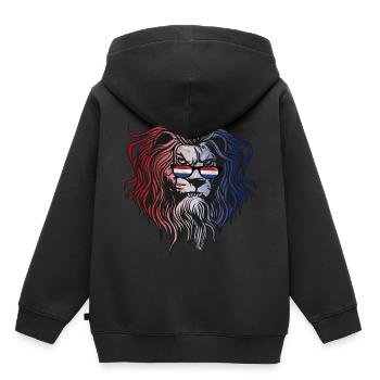 Niederlande - Kinder Premium Organic Hoodie - Schwarz - Hinten - AI Model Kid Male (0cm)