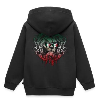 Mexiko - Kinder Premium Organic Hoodie - Schwarz - Hinten - AI Model Kid Male (0cm)