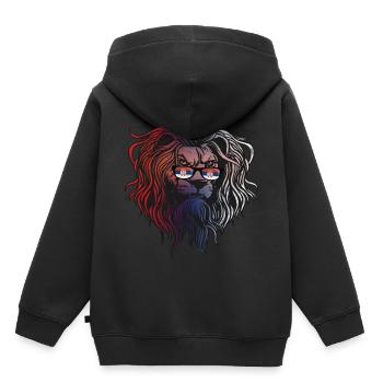 Serbien - Kinder Premium Organic Hoodie - Schwarz - Hinten - AI Model Kid Male (0cm)