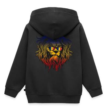 Rumänien - Kinder Premium Organic Hoodie - Schwarz - Hinten - AI Model Kid Male (0cm)