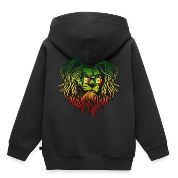 Sénégal - Sweat Premium à capuche enfant bio - noir - Dos - AI Model Kid Male (0cm)