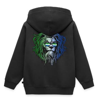 Sierra Leone - Kinder Premium Organic Hoodie - Schwarz - Hinten - AI Model Kid Male (0cm)