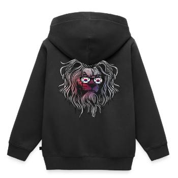 Corée du Sud - Sweat Premium à capuche enfant bio - noir - Dos - AI Model Kid Male (0cm)