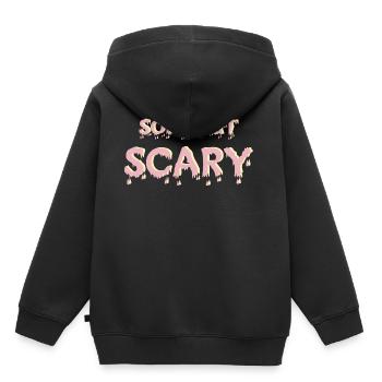 Weich, aber unheimlich - Kinder Premium Organic Hoodie - Schwarz - Hinten - AI Model Kid Male (0cm)