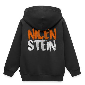 Nicenstein - Kinder Premium Organic Hoodie - Schwarz - Hinten - AI Model Kid Male (0cm)