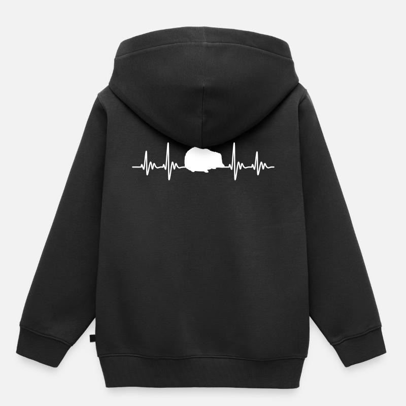 Cadeau de conservation de la faune de pouls hérisson - Sweat Premium à capuche enfant bio - noir