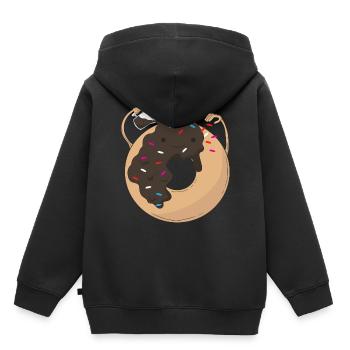 Selfmade Donut - Sweat Premium à capuche enfant bio - noir - Dos - AI Model Kid Male (0cm)