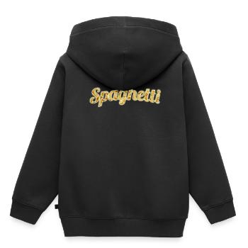 Spaghetti - Nudeln - Kinder Premium Organic Hoodie - Schwarz - Hinten - AI Model Kid Male (0cm)