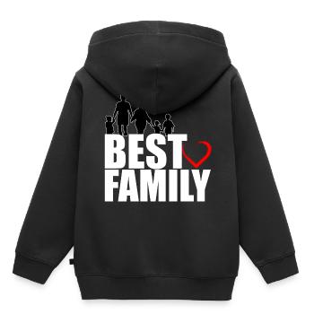 Best Family - Beste Famile - Kids Premium Organic Hoodie - black - Back - AI Model Kid Male (0cm)
