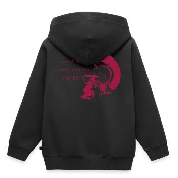 LEGIO XXX ULPIA TRAIANA - Kinder Premium Organic Hoodie - Schwarz - Hinten - AI Model Kid Male (0cm)