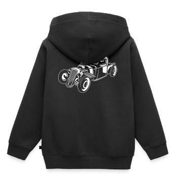Hot Rod / Rat Rod 08_weiß - Kinder Premium Organic Hoodie - Schwarz - Hinten - AI Model Kid Male (0cm)