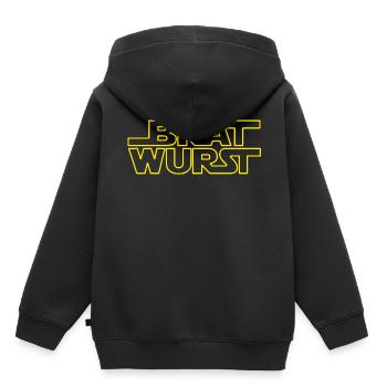 Bratwurst Science Fiction - Kinder Premium Organic Hoodie - Schwarz - Hinten - AI Model Kid Male (0cm)