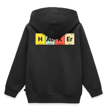 pirate informatique - Sweat Premium à capuche enfant bio - noir - Dos - AI Model Kid Male (0cm)