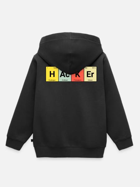 Hacker - Kinder Premium Organic Hoodie - Schwarz
