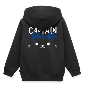 Captain Adorable bébé enfant bébé - Sweat Premium à capuche enfant bio - noir - Dos - AI Model Kid Male (0cm)