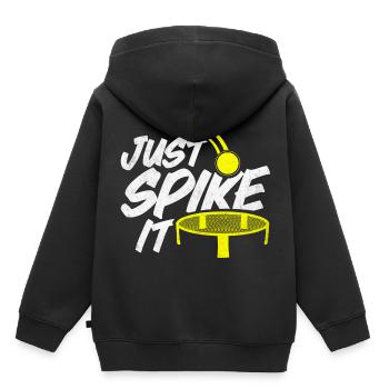 Roundnet Spike Ball Spikeball Fun - Sweat Premium à capuche enfant bio - noir - Dos - AI Model Kid Male (0cm)