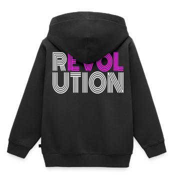 Revolution Wiederstand Antifa Demonstration Demo - Kinder Premium Organic Hoodie - Schwarz - Hinten - AI Model Kid Male (0cm)