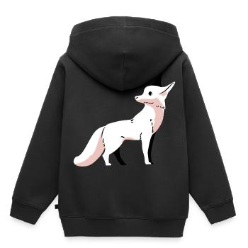 Wildlife Fox Foxes Children Arctic Snow Zoo - Kids Premium Organic Hoodie - black - Back - AI Model Kid Male (0cm)