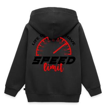 Life Does Not Have Speed Limit 4 - Kinder Premium Organic Hoodie - Schwarz - Hinten - AI Model Kid Male (0cm)
