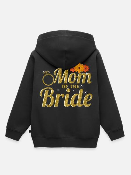 Braut Mutter Hochzeit Trauzeugin - Kinder Premium Organic Hoodie - Schwarz