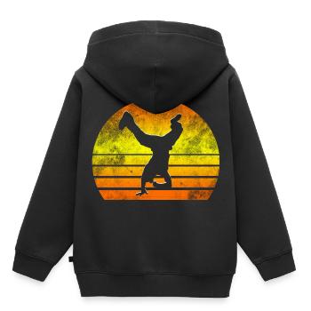 Breakdancing Breakdance Tanzen - Kinder Premium Organic Hoodie - Schwarz - Hinten - AI Model Kid Male (0cm)