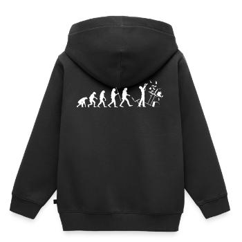 Evolution PC Wut ausrasten Zorn Ärger Computer Fun - Kinder Premium Organic Hoodie - Schwarz - Hinten - AI Model Kid Male (0cm)