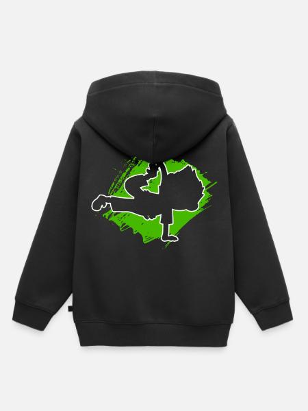 Breakdance Tänzer - Kinder Premium Organic Hoodie - Schwarz