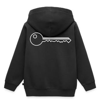 Schlüssel - Kinder Premium Organic Hoodie - Schwarz - Hinten - AI Model Kid Male (0cm)
