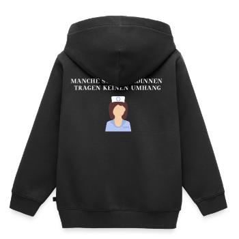 Infirmière Idée cadeau Héroïne Héroïne - Sweat Premium à capuche enfant bio - noir - Dos - AI Model Kid Male (0cm)