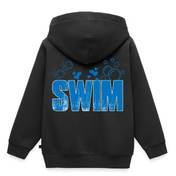 Nager - Sweat Premium à capuche enfant bio - noir - Dos - AI Model Kid Male (0cm)