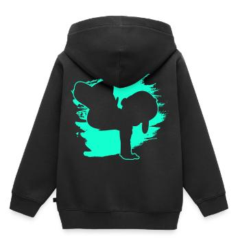 Breakdancer Breakdancing Junge - Kinder Premium Organic Hoodie - Schwarz - Hinten - AI Model Kid Male (0cm)