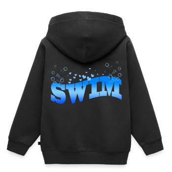 Nager - Sweat Premium à capuche enfant bio - noir - Dos - AI Model Kid Male (0cm)